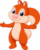 Happy squirrel cartoon Wall Decal