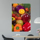 Organic healthy vegetables and fruits Wall Mural