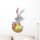 Eggs basket white Easter bunny Wall Decal