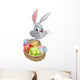 Eggs basket white Easter bunny Wall Decal