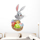 Eggs basket white Easter bunny Wall Decal