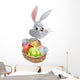 Eggs basket white Easter bunny Wall Decal