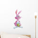 Pink Easter bunny with eggs Wall Decal