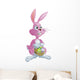 Pink Easter bunny with eggs Wall Decal