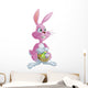 Pink Easter bunny with eggs Wall Decal