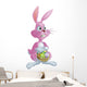 Pink Easter bunny with eggs Wall Decal