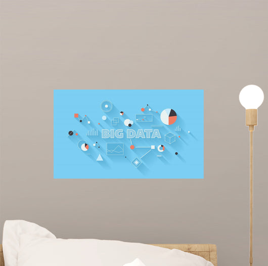 Big data analysis illustration Wall Mural