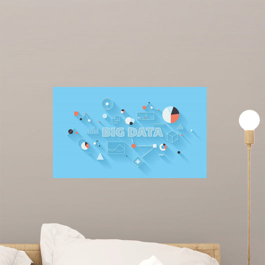 Big data analysis illustration Wall Mural