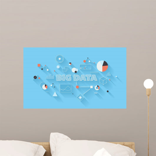 Big data analysis illustration Wall Mural