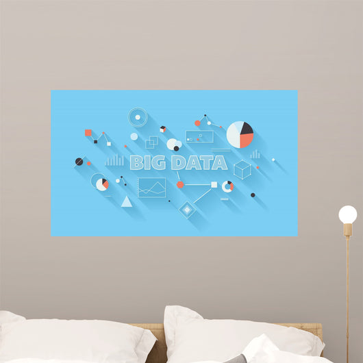 Big data analysis illustration Wall Mural