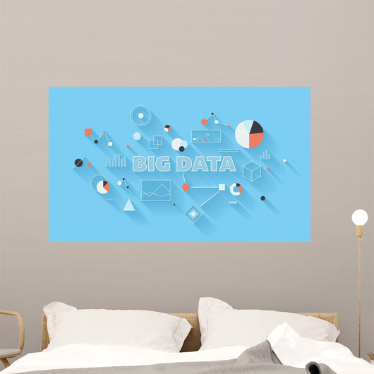 Big data analysis illustration Wall Mural