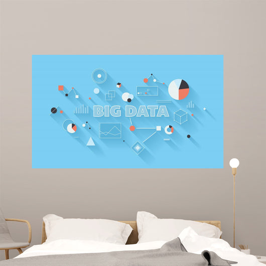 Big data analysis illustration Wall Mural