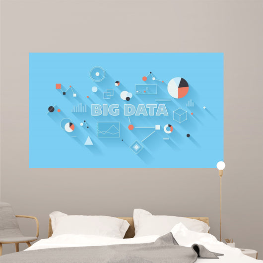 Big data analysis illustration Wall Mural