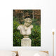 Bust of Female Classical Figure in Garden Wall Mural