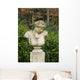 Bust of Female Classical Figure in Garden Wall Mural
