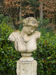 Bust of Female Classical Figure in Garden Wall Mural