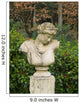 Bust of Female Classical Figure in Garden Wall Mural