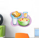 Illustration of a complete breakfast with cereal Wall Mural