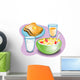 Illustration of a complete breakfast with cereal Wall Mural