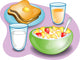 Illustration of a complete breakfast with cereal Wall Mural