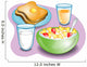 Illustration of a complete breakfast with cereal Wall Mural