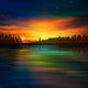 abstract nature background with sunrise Wall Mural
