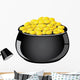 Vector Pot with Gold Wall Decal