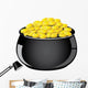 Vector Pot with Gold Wall Decal