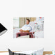 Patient Using Mobile Phone Dialysis Wall Decal