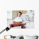 Patient Using Mobile Phone Dialysis Wall Decal