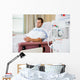 Patient Using Mobile Phone Dialysis Wall Decal