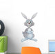 White Easter Bunny Wall Decal