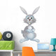 White Easter Bunny Wall Decal