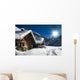 winter ski chalet and cabin in snow mountain  landscape in tyrol 