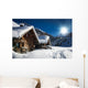 winter ski chalet and cabin in snow mountain  landscape in tyrol 