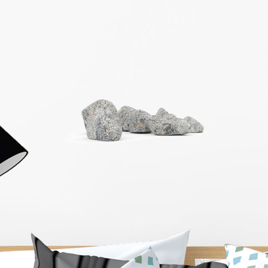 Granite rocks isolated on white background Wall Decal