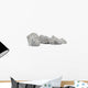 Granite rocks isolated on white background Wall Decal