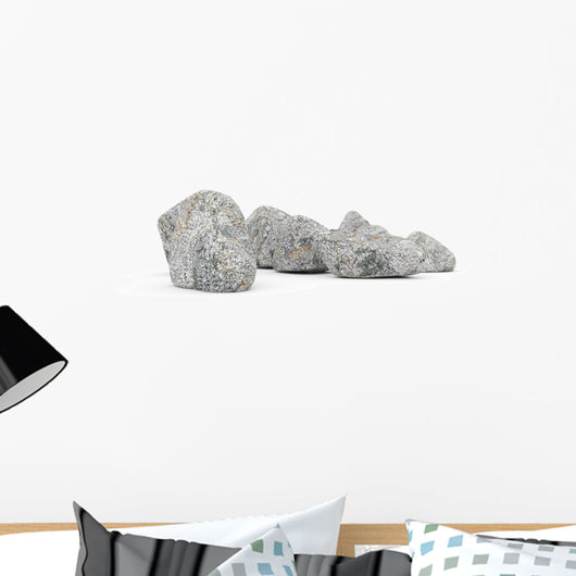 Granite rocks isolated on white background Wall Decal