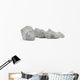 Granite rocks isolated on white background Wall Decal