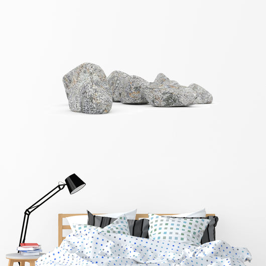 Granite rocks isolated on white background Wall Decal