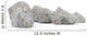 Granite rocks isolated on white background Wall Decal