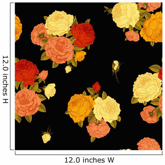 Seamless Vector Vintage Floral Wall Decal