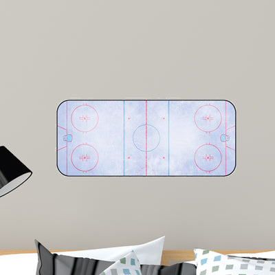 Ice Hockey Rink shown on a wall