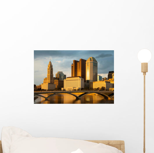 Columbus Ohio Skyline Sunset Wall Decal