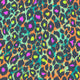 neon animal seamless background 