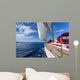 Sailing yacht in blue sea 
