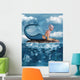 Mermaid on a rock Wall Mural