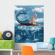Mermaid on a rock Wall Mural