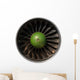 Closeup of a dark jet engine Wall Decal