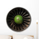 Closeup of a dark jet engine Wall Decal